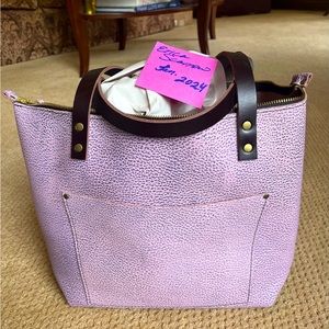 BNNU Lilac Medium Zip Tote from Portland Leather Goods